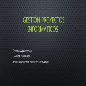 Gestión proyectos informáticos