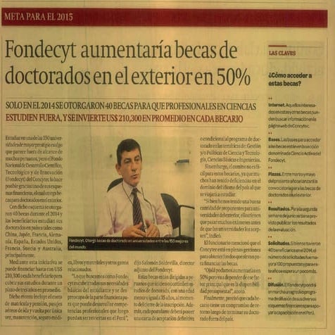 Fondecyt aumentaría becas de doctorado en el exterior en 50 por ciento