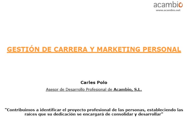 Marketing carrera