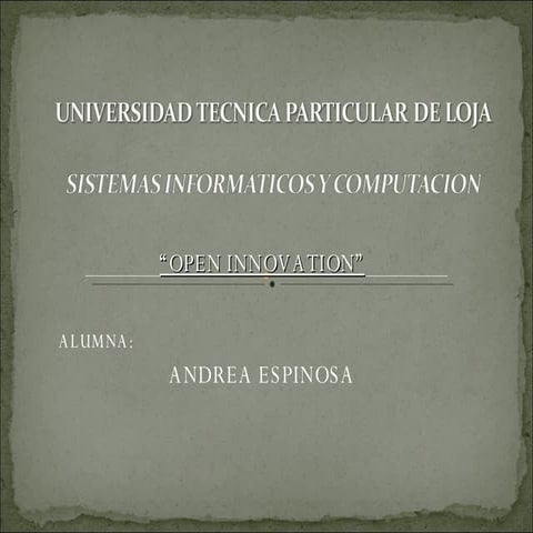 Gestion Del Conocimiento Open Inn Ovation