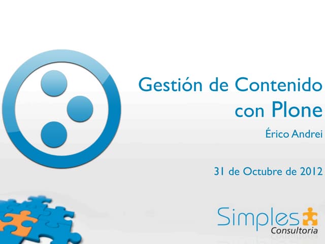 Gestión de Contenido con Plone