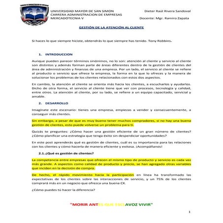 Gestion a la atencion de salud