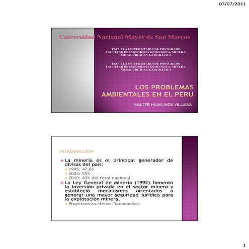 Gestion ambiental en mineria exposicion