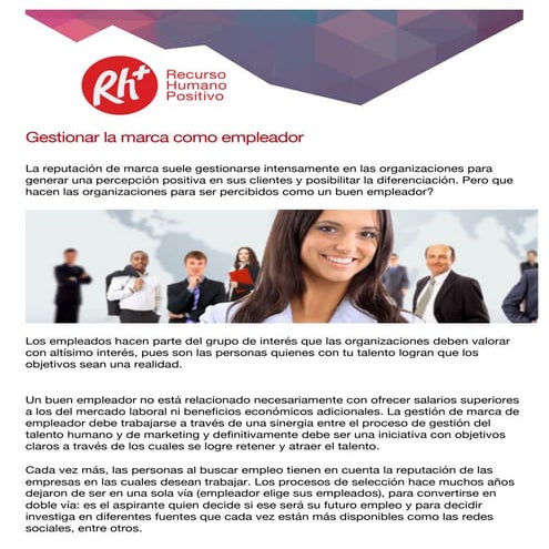 Gestionar la marca como empleador