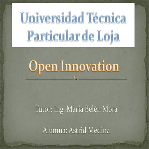 Open Innovation