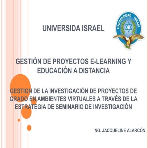 Gestion de proyectos de grado virtual