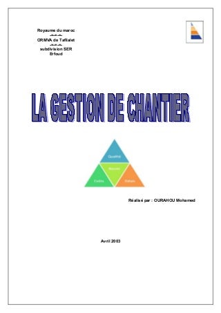 Gestion De Chantier