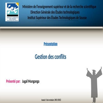 Gestion de conflits Gestion de conflits Gestion de conflits