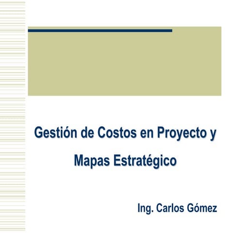 Gestion de los Costos en los proyectos | PDF