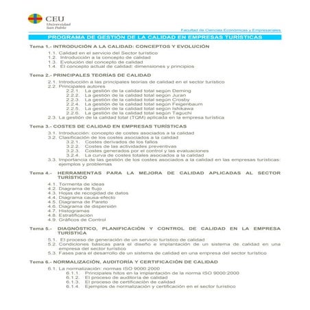 Gestion de la calidad | PDF
