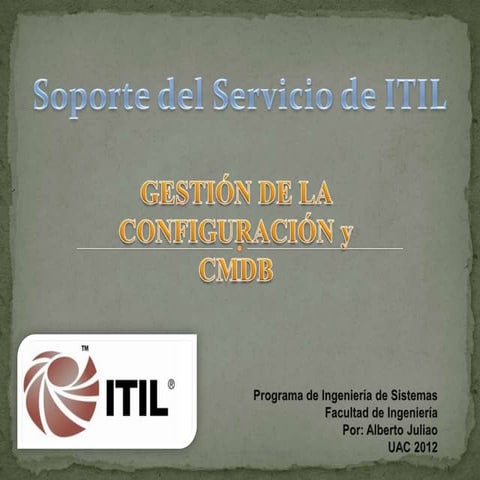 Gestión de la Configuración - Fundamentos de la Gestión TI