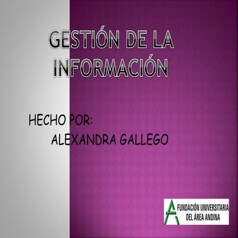 Gestion de la informacion