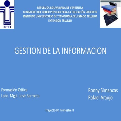 Gestion de la informacion final
