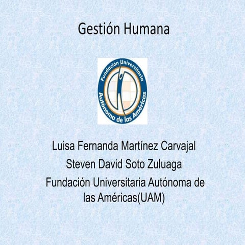 Gestion del talento humano