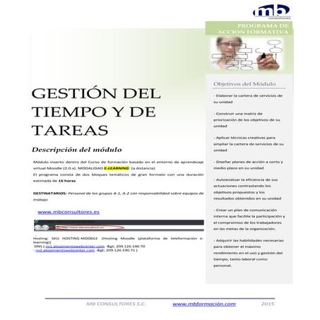 Gestión del tiempo y de tareas