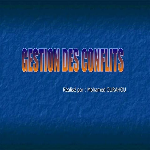 Gestion des conflits par la Méthode Thomas-Kilmann | PPTX
