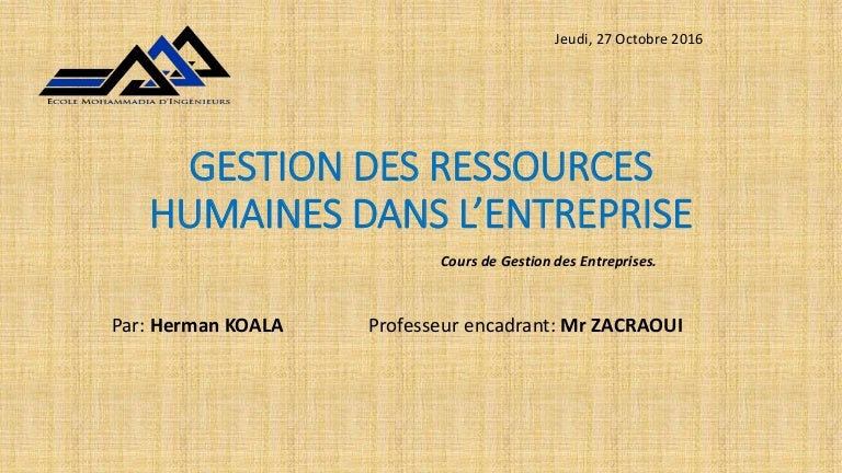 cours de gestion d'entreprise