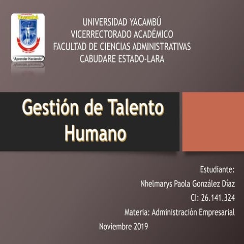 Gestión de talento humano