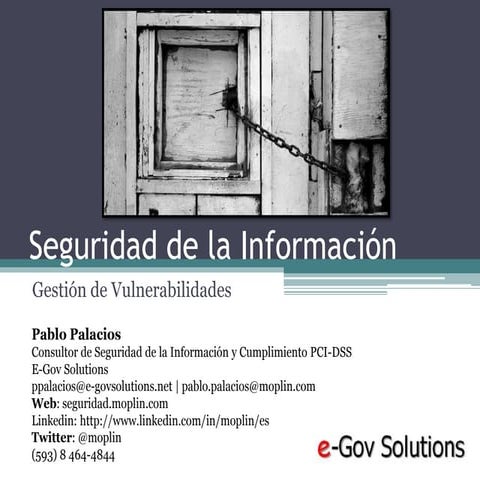 Gestión de Vulnerabilidades