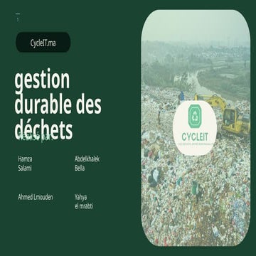 idee de project gestion durable des déchets | PPTX