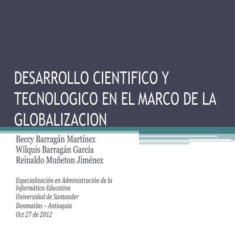 Gestion en ciencia y tecnologia