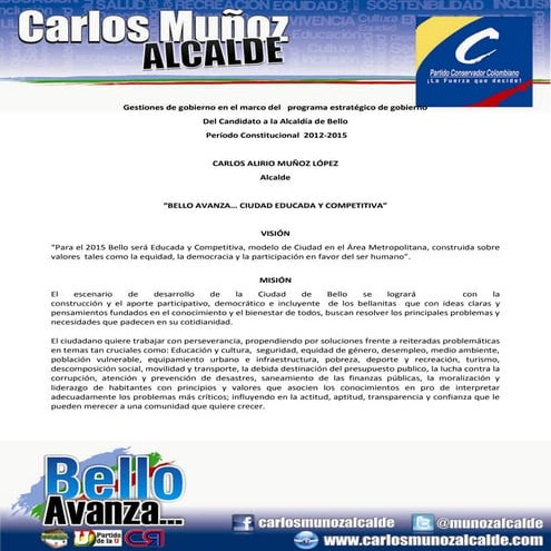 Gestiones de Gobierno - Bello Avanza, ciudad educada y competitiva
