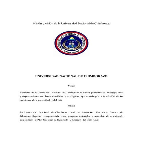 Gestion pedagogica misión y visión