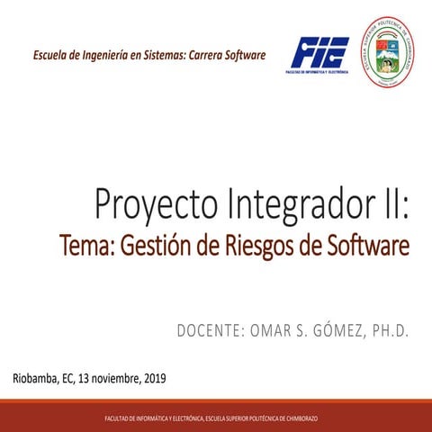 Gestión de riesgos de software