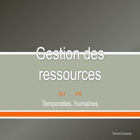 Gestion des ressources avec PERT et GANTT