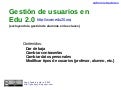 Gestion de usuarios en Edu2.0
