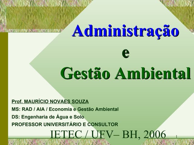 Gestão ambiental e administração