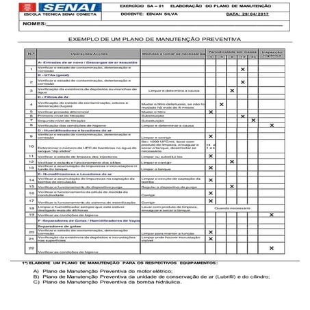 Gestão da manutenção os 1