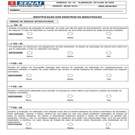 Gestão da manutenção os 2