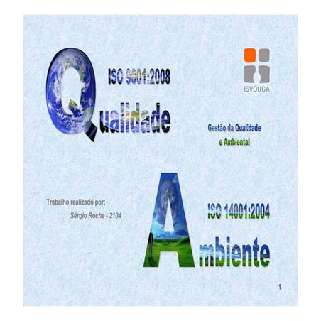 Gestão da qualidade e ambiental