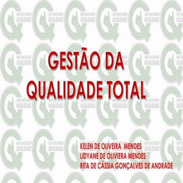 Gestão da Qualidade Total
