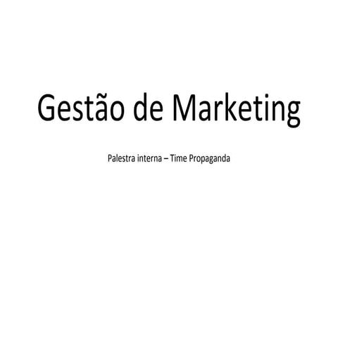 Gestão de marketing
