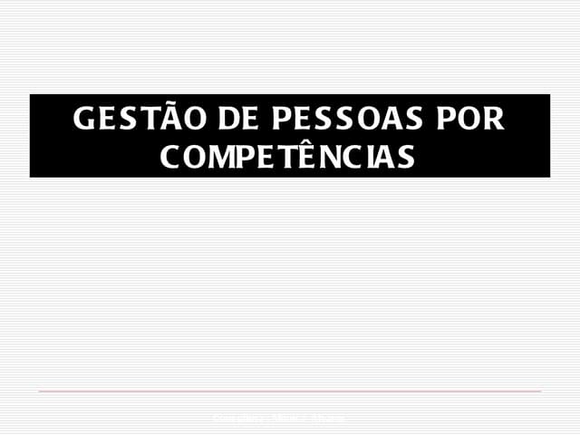 Gestão por Competencias