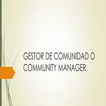 Gestor de comunidad o community manager