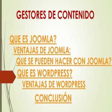 Gestores de contenido