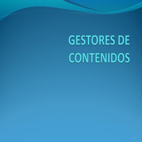 Gestores de contenidos