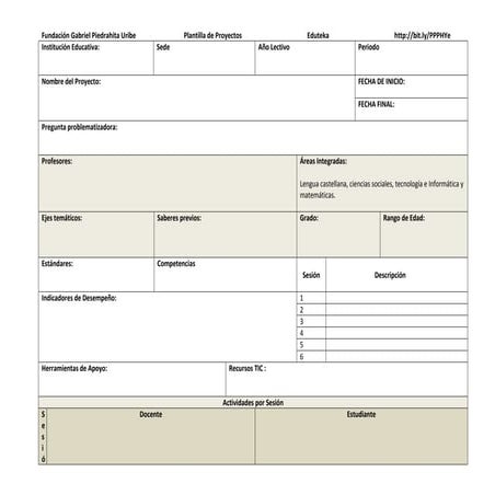 Gestor plantilla proyecto actividad tit@