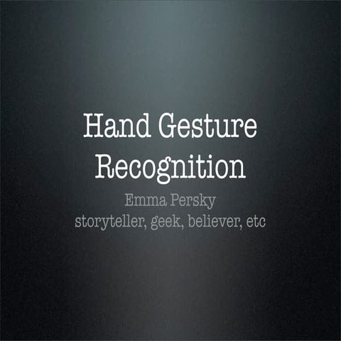 Gesture Recognition