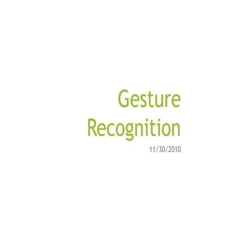 Gesture recognition PPPT