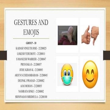 Gestures and emojis