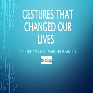 Gestures that changed our lives, and the apps that made them famous