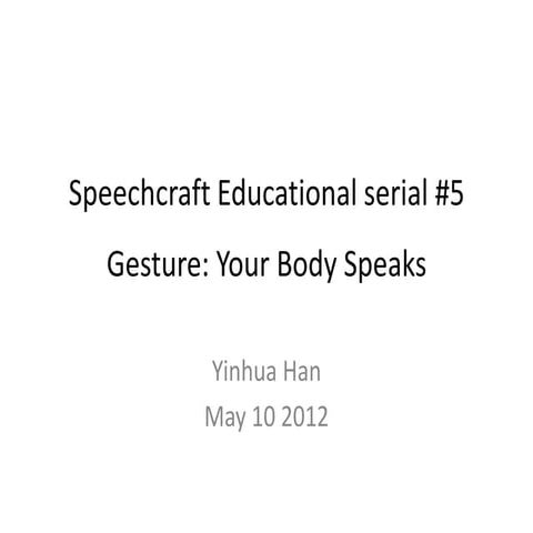 Gestures your body speaks