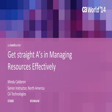 Get straight A’s in Managing Resources Effectively