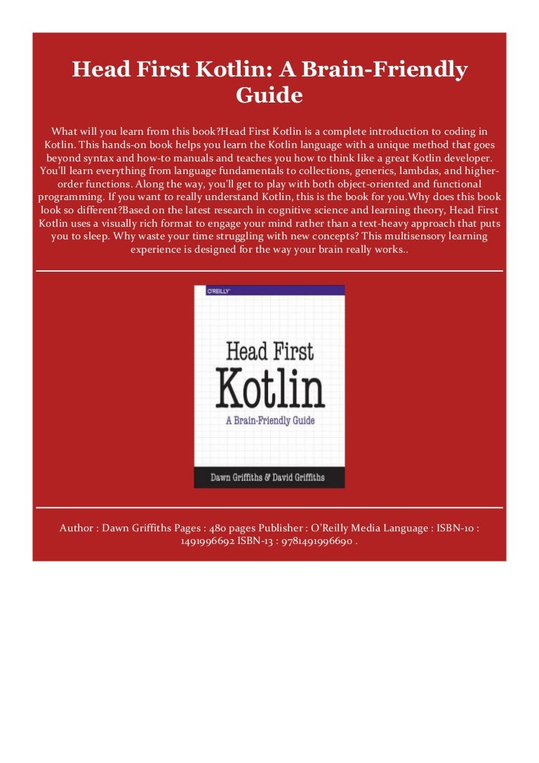 (Get!!!) Head First Kotlin A BrainFriendly Guide (PDF/KINDLE/EPUB)