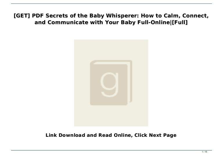 secrets of the baby whisperer read online