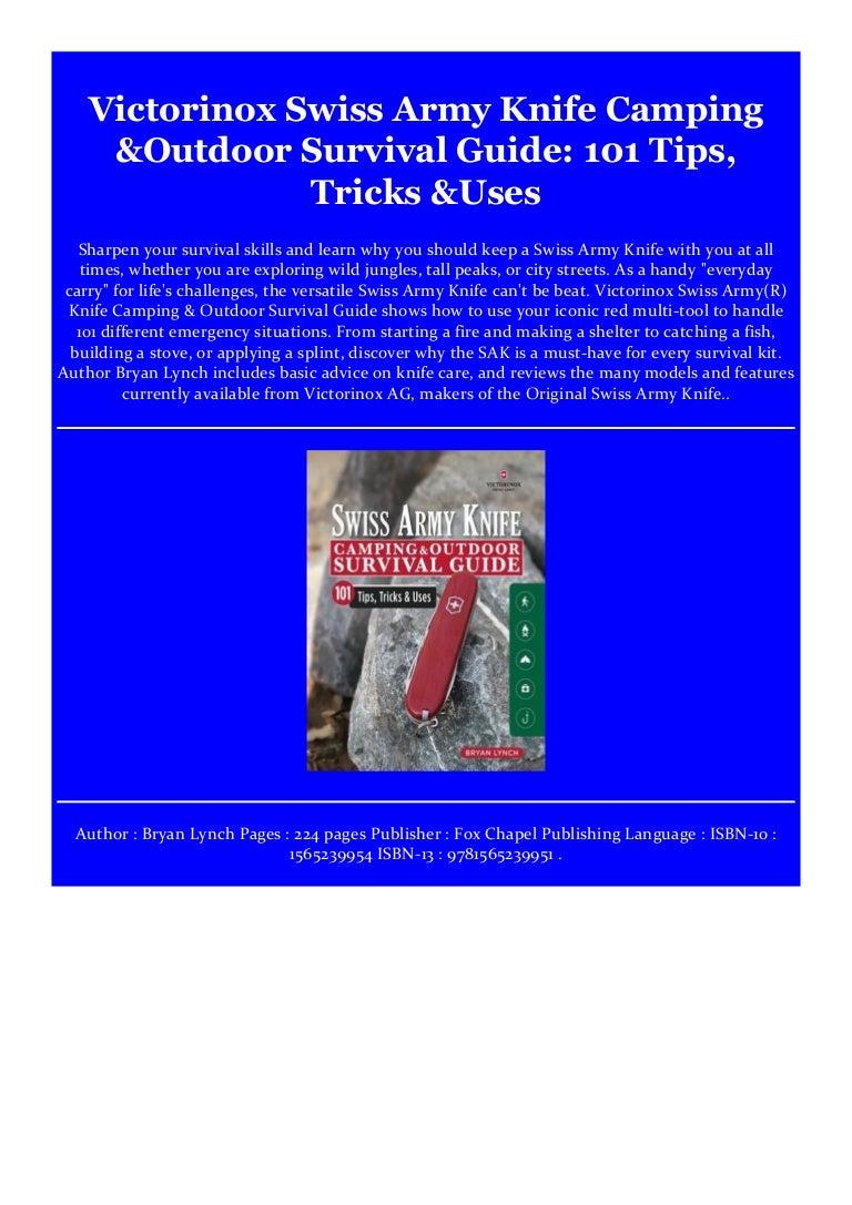Get Victorinox Swiss Army Knife Camping Outdoor Survival Guide